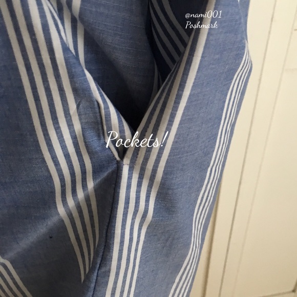 Adorable Vertical Stripe Shift Dress with Pockets - Picture 6 of 6